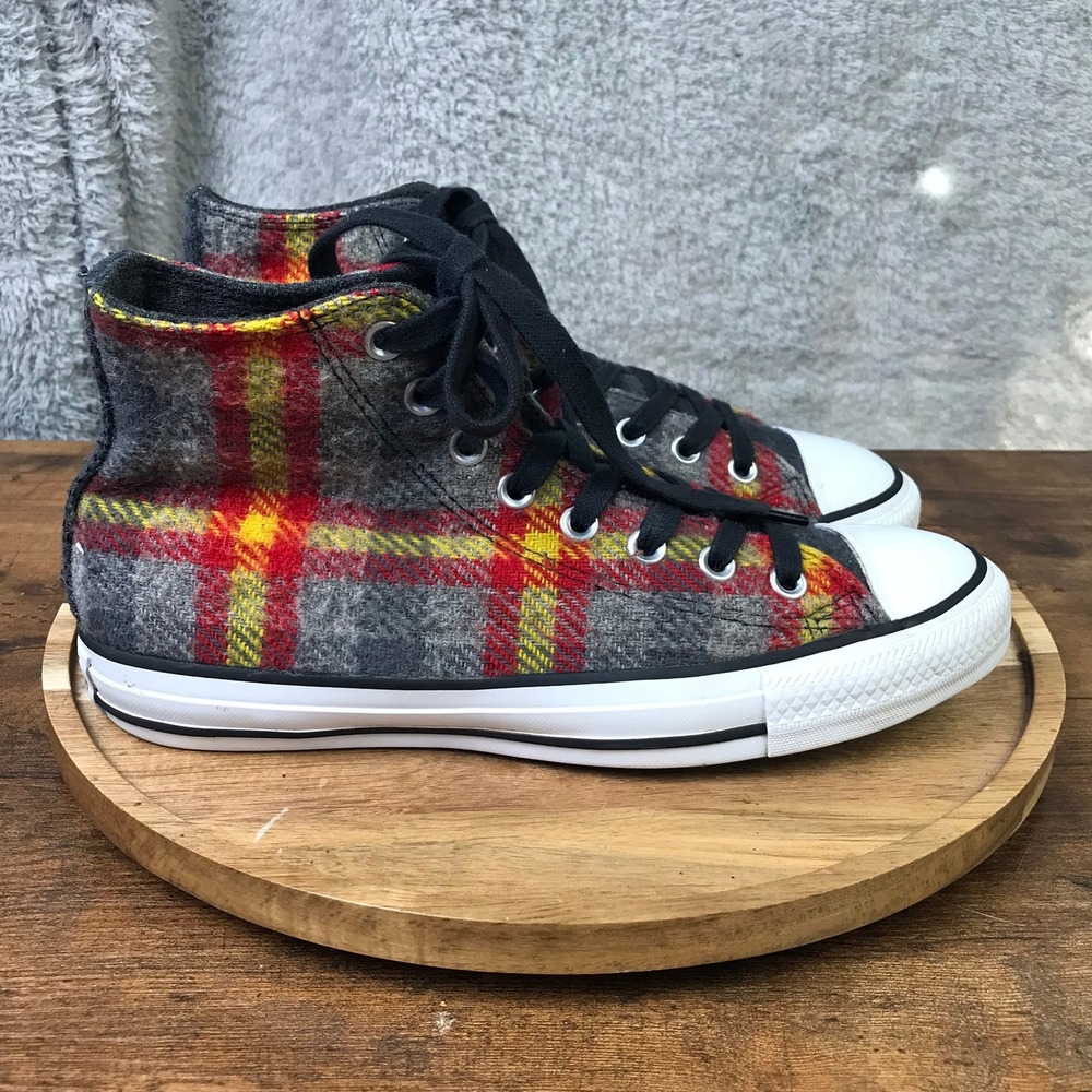 Woolrich x Converse Chuck Taylor All Star High Top Sneaker M 7 W 9 Plaid Shoes